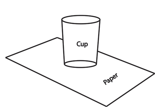 Cup and paper